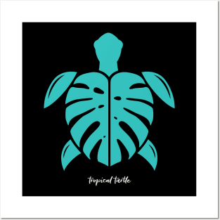 Turtles Reptiles Ocean Wave Testudines Sea Tropical Turtle Posters and Art